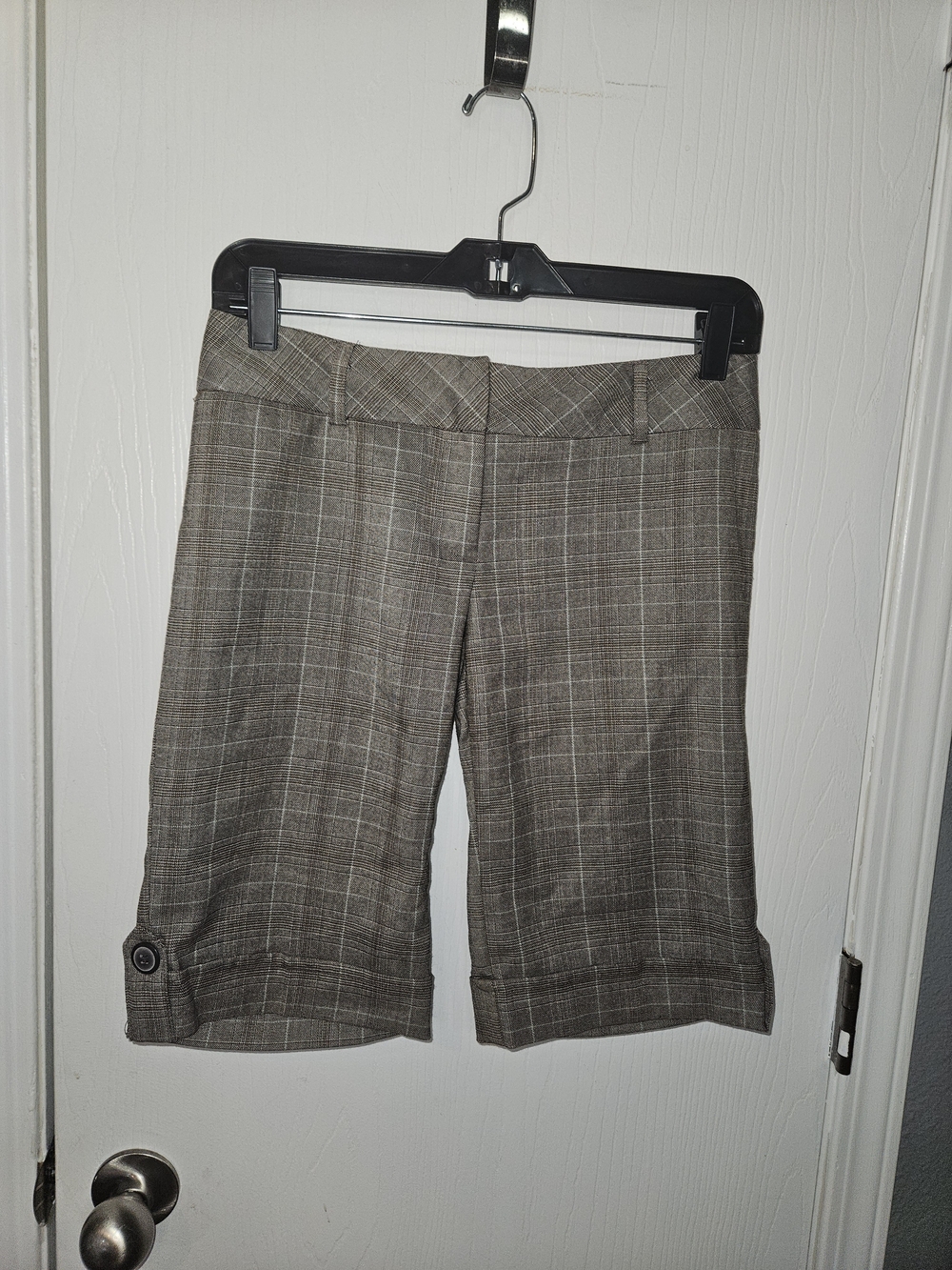 Joe Benbasset Brown Plaid Bermuda Shorts